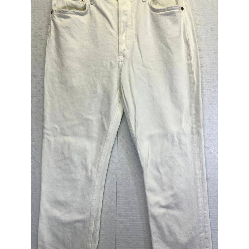 Agolde JEANS Riley High Rise Crop Button Fly Size 30 Distressed Pocket‎ EUC - Picture 4 of 16